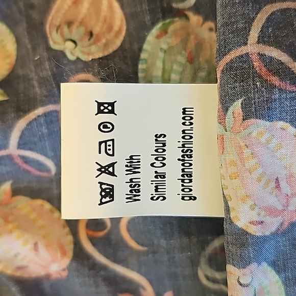 GIORDANO MAGGIORE SABRAS FRUIT PRINT NAVY SHIRT Size 39 - Picture 12 of 14